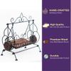 ART AND CRAFT INDIA Wooden & Wrought Iron Jhulla for Lord Krishna | Jhulla for God Ideal | Jhulla for Goddess | Wooden Radha Krishna Ji Wrought Iron Frame God Jhula or Swing for Mandir and Home Temple view 4
