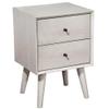 Allora Mid Century Modern Wood 2 Drawer Bedside Nightstand in Gray view 1