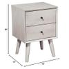 Allora Mid Century Modern Wood 2 Drawer Bedside Nightstand in Gray view 3