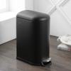 happimess HPM1010B Roland 10.6-Gallon Step-Open Trash Can with Soft-Close Lid, Modern, Minimalistic, Fingerprint Proof for Home, Kitchen, Laundry Room, Office, Bedroom, Bathroom, Black view 2
