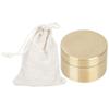 Alvinlite Portable Daily Pill Case, Brass Round Small Pill Box, Waterproof Metal Jewelry Pill Organizer Medicine Vitamin Holder Container with Lid for Outdoor Travel Working(M) view 1