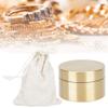 Alvinlite Portable Daily Pill Case, Brass Round Small Pill Box, Waterproof Metal Jewelry Pill Organizer Medicine Vitamin Holder Container with Lid for Outdoor Travel Working(M) view 3