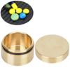 Alvinlite Portable Daily Pill Case, Brass Round Small Pill Box, Waterproof Metal Jewelry Pill Organizer Medicine Vitamin Holder Container with Lid for Outdoor Travel Working(M) view 4