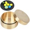 Alvinlite Portable Daily Pill Case, Brass Round Small Pill Box, Waterproof Metal Jewelry Pill Organizer Medicine Vitamin Holder Container with Lid for Outdoor Travel Working(L) view 4
