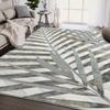 Abani 5'3" x 7'6" (5x8) Grey & Brown Modern Floral Living Room Rug - Non-Shed Tropical Palm Leaves Pattern Area Rug Rugs view 1