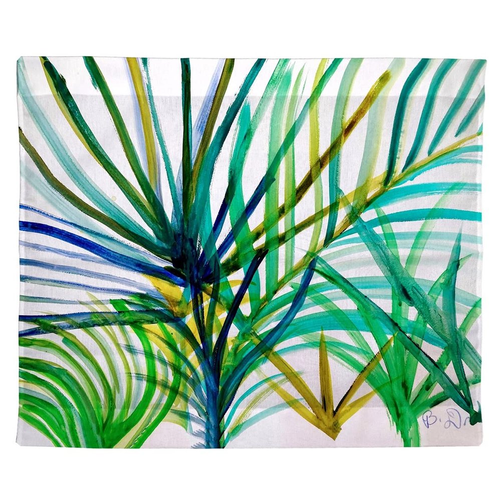 Betsydrake TP1157 24 x 30 in. Teal Palms Wall Hanging