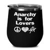 Anarchy Is For Lovers Wine Tumbler Travel Cup Symbols Peaceful Self Ownership Love view 1