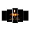 5 Pieces Wall Art Painting On Canvas Decor,5 Piece Wall Art for Living Room Bedroom Home Decorations,Restaurant Wuzhou Decorative painting, reciting simple painting-E-frameless painting_40 x 60cm view 1