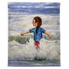 Betsydrake TP1156 24 x 30 in. Girl in Surf Wall Hanging view 1