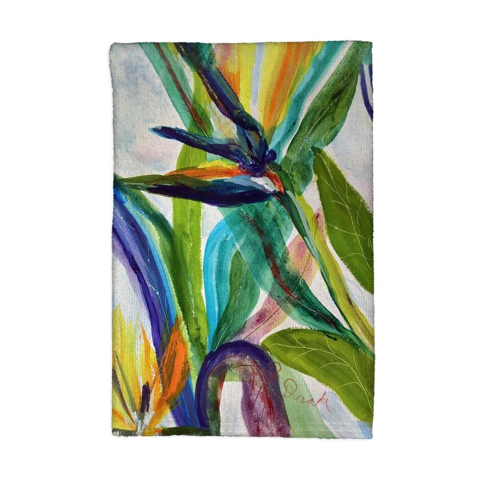 Betsydrake KT1162 16 x 25 in. Teal Paradise II Kitchen Towel