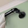 1 inch Blackout Corner Curtain Rod 48-84 inch - Black view 3