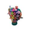 Decorative Heart stand made of Betus Clay with hand-painted flowers view 2