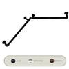 1 inch Blackout Corner Curtain Rod 28-48 inch - Black view 2