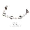 COLORFUL BLING Pearl Crystal Sparkling Teardrop Chain Dresses Shawl Clip Retro Sweater Collar Clips Retro Cardigan Clip Shawl Clips Glove Clips Clasp Dress Shirt Brooch Clip for Men and Women-1 view 2