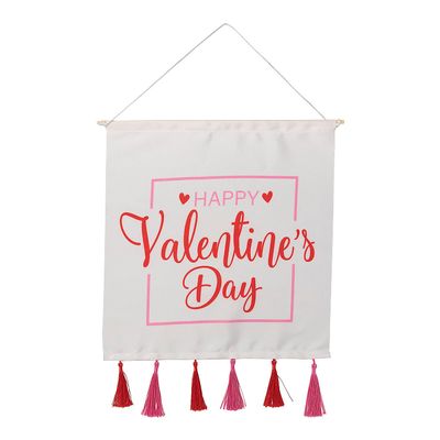 Valentine's Day Banner With Tassels - Party Decor - 1 Piece