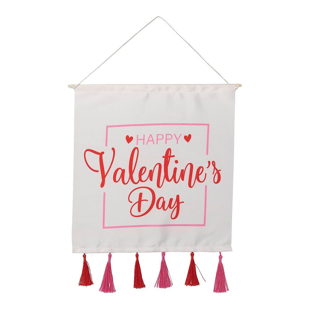 Valentine's Day Banner With Tassels - Party Decor - 1 Piece