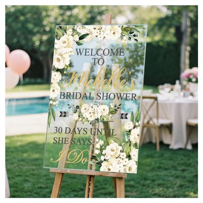 Boho Bridal Shower Welcome Sign - Custom Welcome Bridal Shower Sign - Personalized Bridal Shower Signs - Floral Bridal Shower Sign