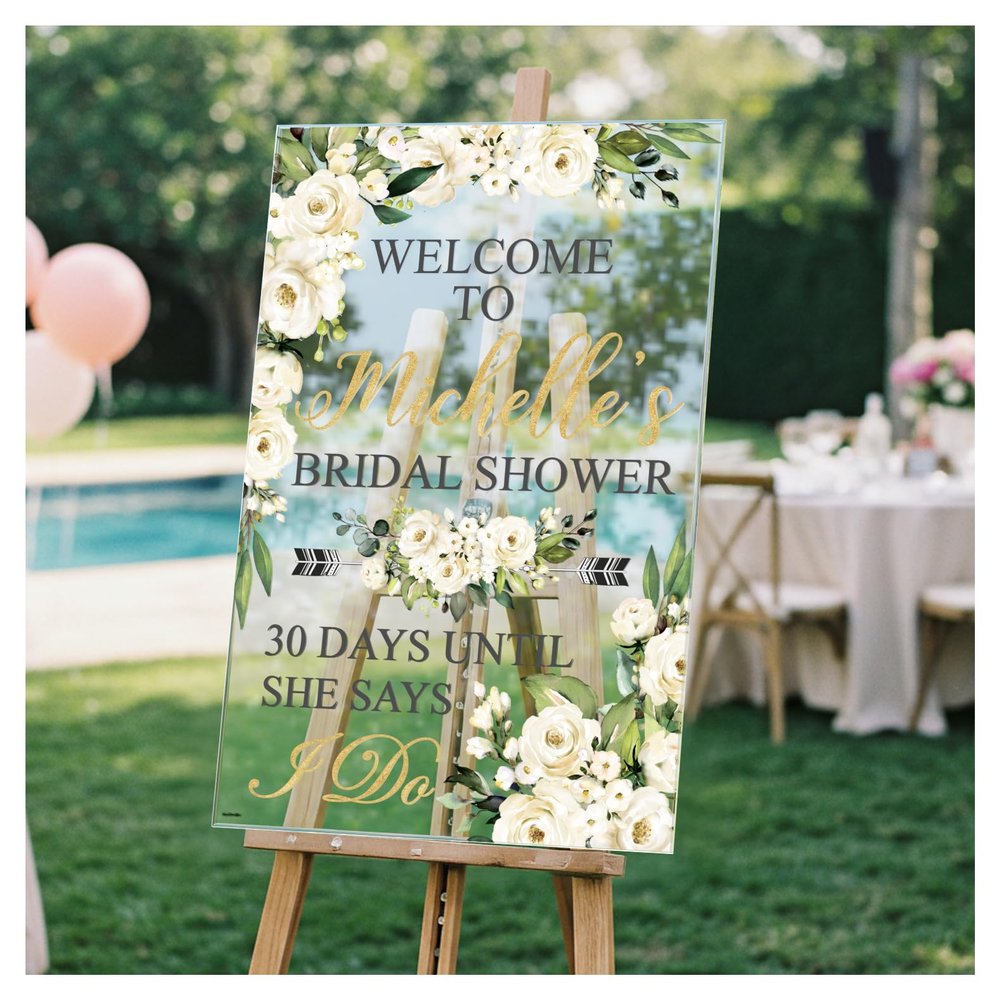 Boho Bridal Shower Welcome Sign - Custom Welcome Bridal Shower Sign - Personalized Bridal Shower Signs - Floral Bridal Shower Sign