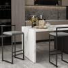 Bar Stools Vintage High Stool Velvet Black Metal Legs Breakfast Kitchen Counter Bar Chairs Dining Stools view 4
