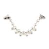 COLORFUL BLING Pearl Crystal Sparkling Teardrop Chain Dresses Shawl Clip Retro Sweater Collar Clips Retro Cardigan Clip Shawl Clips Glove Clips Clasp Dress Shirt Brooch Clip for Men and Women-4 view 1