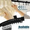 Jetec Curved Ceiling Curtain Track 8 m/ 26 ft Bendable Mount for Curtain Rail Bunk Bed Shower Rod Bay Window Room Divider Flexible Straight (Black) view 4