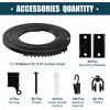 Jetec Curved Ceiling Curtain Track 10 m/ 32.8 ft Bendable Mount for Curtain Rail Bunk Bed Bay Window Room Divider Flexible Straight (Black) view 2