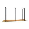 SYCARPET Iron+Solid Wood Hanging Shelf/Flower Shelf | Retro Country Style | Kitchen, Restaurant, Bar, Wine Cellar, Storage Room, Storage Shelf | Length 80/100/120cm view 1