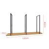 SYCARPET Iron+Solid Wood Hanging Shelf/Flower Shelf | Retro Country Style | Kitchen, Restaurant, Bar, Wine Cellar, Storage Room, Storage Shelf | Length 80/100/120cm view 2