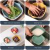 Colanders Colander/filter Bowl Set Kitchen 6-pieces Stackable Drain Basket Multifunctional Plastic Strainer for Washing Fruits Vegetables and Salads Colanders & Food Strainers view 4
