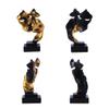 SOFEA Desktop Ornaments Nordic Kissing Couple Abstract Statue Character Ornaments Face Art Creative Desk view 2