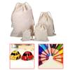 BORDSTRACT Cotton Muslin Bags, Drawstring Storage Laundry Sack Stuff Bag Reusable Travel Pouch Eco-Friendly Cotton Drawstring Bags Sachet Bag for Home Supplies (22x28cm) view 2