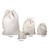 BORDSTRACT Cotton Muslin Bags, Drawstring Storage Laundry Sack Stuff Bag Reusable Travel Pouch Eco-Friendly Cotton Drawstring Bags Sachet Bag for Home Supplies (22x28cm) view 4