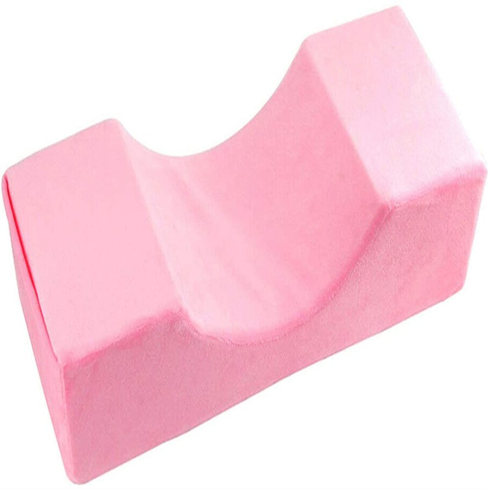 Diumy Eyelash Extension Pillow,Ergonomic Curve Pillow -in The-Shape Neck Support Beauty Salon Pillow Waterproof Anti Slip Memory Foam Neck Support Salon Pillow-Pink 50 * 20 * 10cm