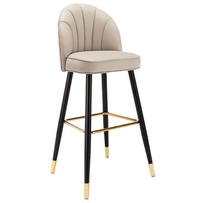 Bar Stools with Backs Breakfast Chairs with Footrest PU Leather Dining Chairs for Kitchen Counter Modern Design