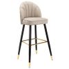 Bar Stools with Backs Breakfast Chairs with Footrest PU Leather Dining Chairs for Kitchen Counter Modern Design view 1