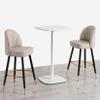 Bar Stools with Backs Breakfast Chairs with Footrest PU Leather Dining Chairs for Kitchen Counter Modern Design view 2