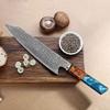 Chef Knife, 8'' Chef's Knife 67 Layers Damascus Steel Chef Knife Damascus Kiritsuke Knife Cutter with Resin Stabilized Wood Handle Chef Knife Kitchen Knife BY KKZY view 2