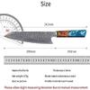 Chef Knife, 8'' Chef's Knife 67 Layers Damascus Steel Chef Knife Damascus Kiritsuke Knife Cutter with Resin Stabilized Wood Handle Chef Knife Kitchen Knife BY KKZY view 3