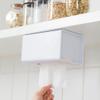 2pcs Wall-Mounted Tissue Holder Multi-Functional Punch Tissue Rack Stylish Design for Home Bathroom and Office Organization view 2