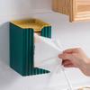 2pcs Wall-Mounted Tissue Holder Multi-Functional Punch Tissue Rack Stylish Design for Home Bathroom and Office Organization view 4