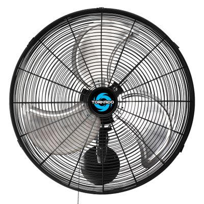 Tornado 20 Inch Pro Series High Velocity Oscillating Wall Mount Fan For Industrial, Commercial, Residential Use 3 Speed 5250 CFM UL Safety Listed