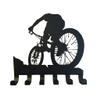 BlingGlow Mountain Bike Gear Rack Metal Wall Decor Biking Bicycle Wall Art Key Hook Hanger,Large Adhesive Hooks,Iron view 1