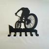 BlingGlow Mountain Bike Gear Rack Metal Wall Decor Biking Bicycle Wall Art Key Hook Hanger,Large Adhesive Hooks,Iron view 3