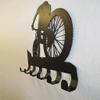 BlingGlow Mountain Bike Gear Rack Metal Wall Decor Biking Bicycle Wall Art Key Hook Hanger,Large Adhesive Hooks,Iron view 4