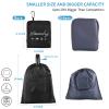 2 Pcs JHX Travel Laundry Bags, Dirty Clothes OrganizerUpgradedwith Handles and Aluminum Carabiner for Travel, Camp, Fitness, and Students (Black&Grey) 24"L x 21"W view 2