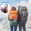 2 Pcs JHX Travel Laundry Bags, Dirty Clothes OrganizerUpgradedwith Handles and Aluminum Carabiner for Travel, Camp, Fitness, and Students (Black&Grey) 24"L x 21"W view 3