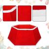SHENG HONG 26 Inch Christmas Tree Collar Buffalo Plaid Christmas Tree Skirts Tree Ring Christmas Decorations for Party Holiday Home Decoration view 4