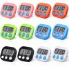 Digital Kitchen Timer Magnetic Countdown Timer Kitchen Loud Alarm Stopwatch Large Digits Timer for Cooking Baking Sports Games Office Classroom (Black, Orange, Pink, Green, Blue, White, 12) view 1