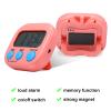 Digital Kitchen Timer Magnetic Countdown Timer Kitchen Loud Alarm Stopwatch Large Digits Timer for Cooking Baking Sports Games Office Classroom (Black, Orange, Pink, Green, Blue, White, 12) view 4