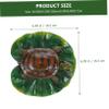 Happyyami Plants Decor Ocean Decor Artificial Floating Foam Flowers Artificial Lily Pad Turtle Floating Leaves Water Lily Pad for Pond Aquariums Fish Tank Pool Decorations Plants Decor Ocean Decor view 2